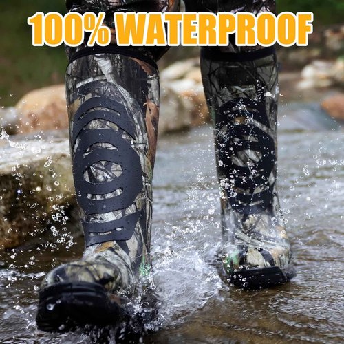 Kalkal Hunting Boots for Men Women, Insulated Waterproof Warm Rubber Boots with 6mm Neoprene Rubber, for Hunting, Gardening, Farming, Fishing, and Yard Work