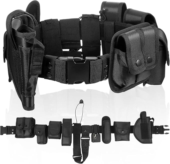 abcGoodefg Police Security Duty Belts Correctional Officers Ultility Cop Costume Belt Law Enforcement for Women Men Hunting