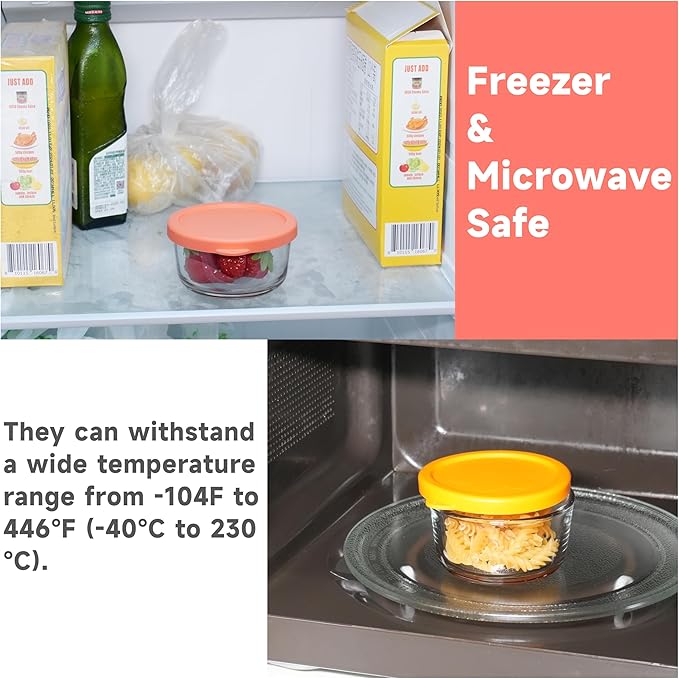 1 Cup Silicone Replacement Lids Storage Cover for Anchor Hocking Glass Bowls (Container not Included) 4 Pack Microwave, Dishwasher and Freezer Safe