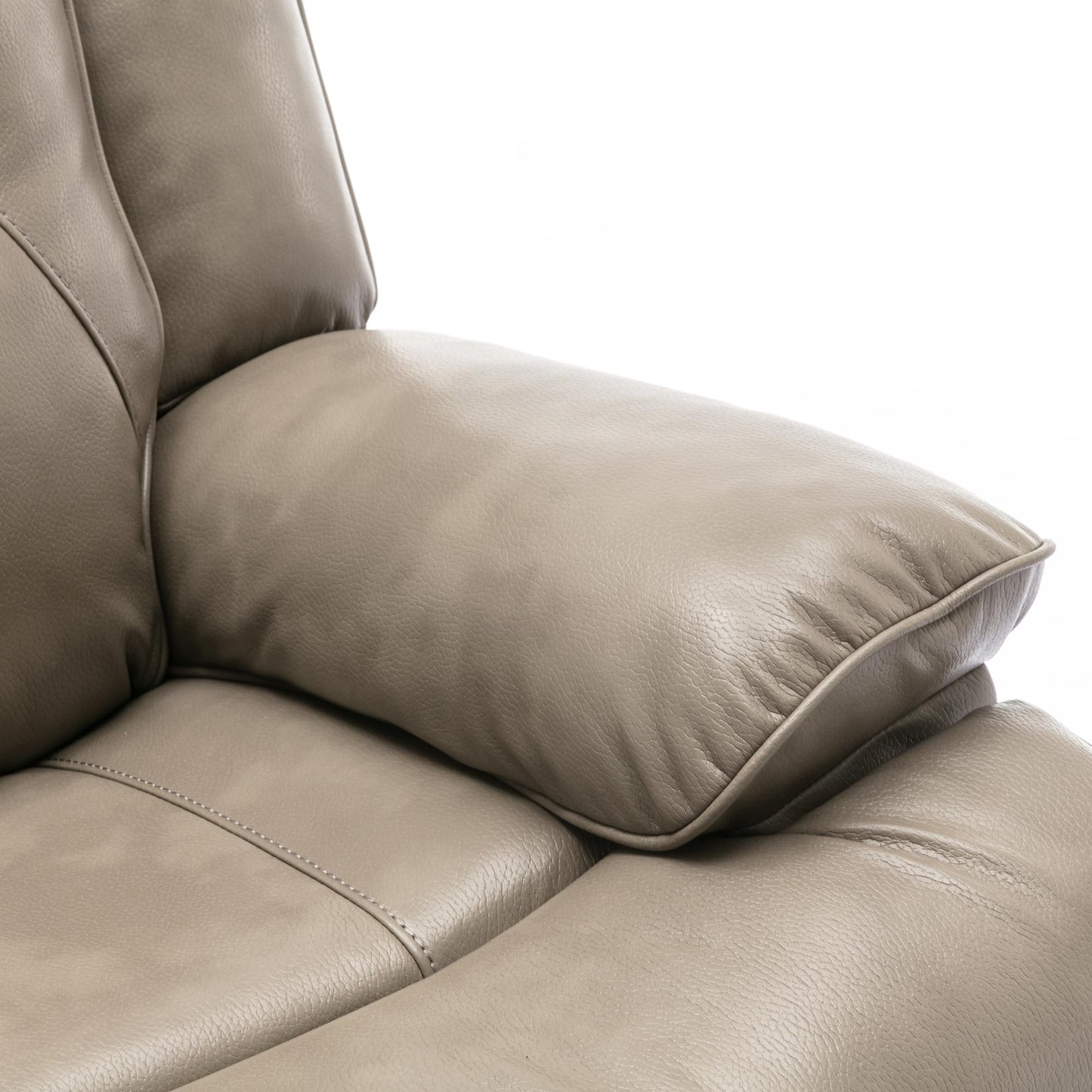 Merax 1 Seater 360° Swivel and Rocking Home Theater Recliner Manual Chair with a LED Light Strip for Living Room,Bedroom