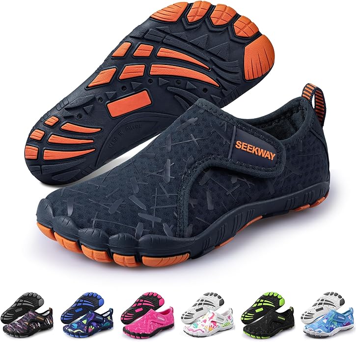 SEEKWAY Barefoot Water Shoes for Kids - Wide Toe Box and Quick-Dry Sand Shoes Toddler for Hiking Swim Beach Pool Kayak Spo...
