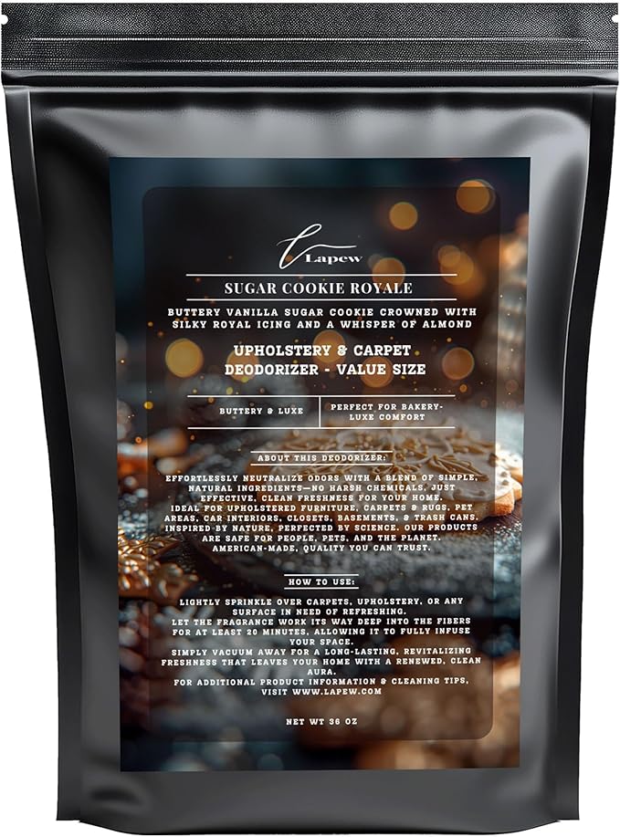 Sugar Cookie Royale Carpet Freshener Powder Value Size 36 oz | Powerful Odor Eliminator for Home | Upholstery Deodorizer | Carpet Deodorizer | Cat Litter Box