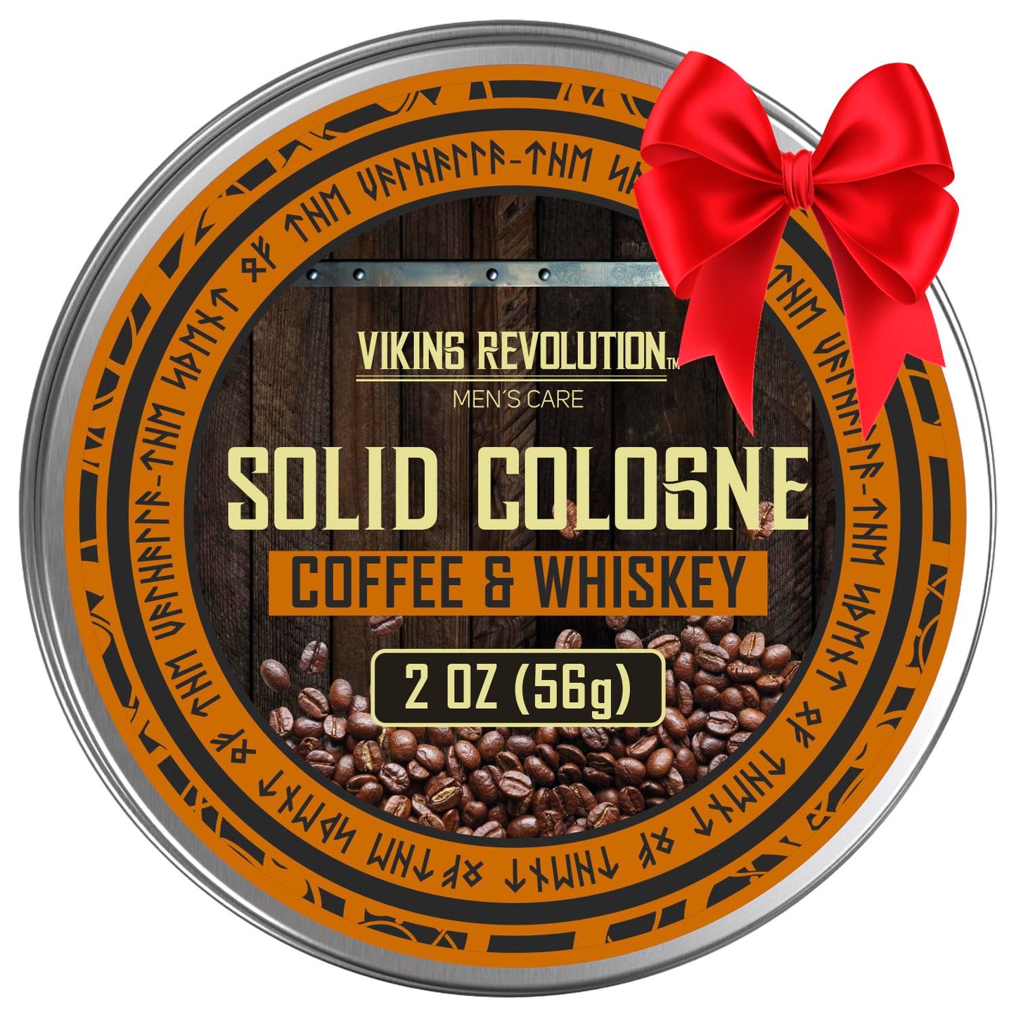 Viking Revolution Coffee Whiskey Mens Solid Cologne Men 2 Oz - Solid Perfume with Coffee and Whiskey Scent for Men - Mens Travel Cologne Wax (1 pack, 2 Oz)