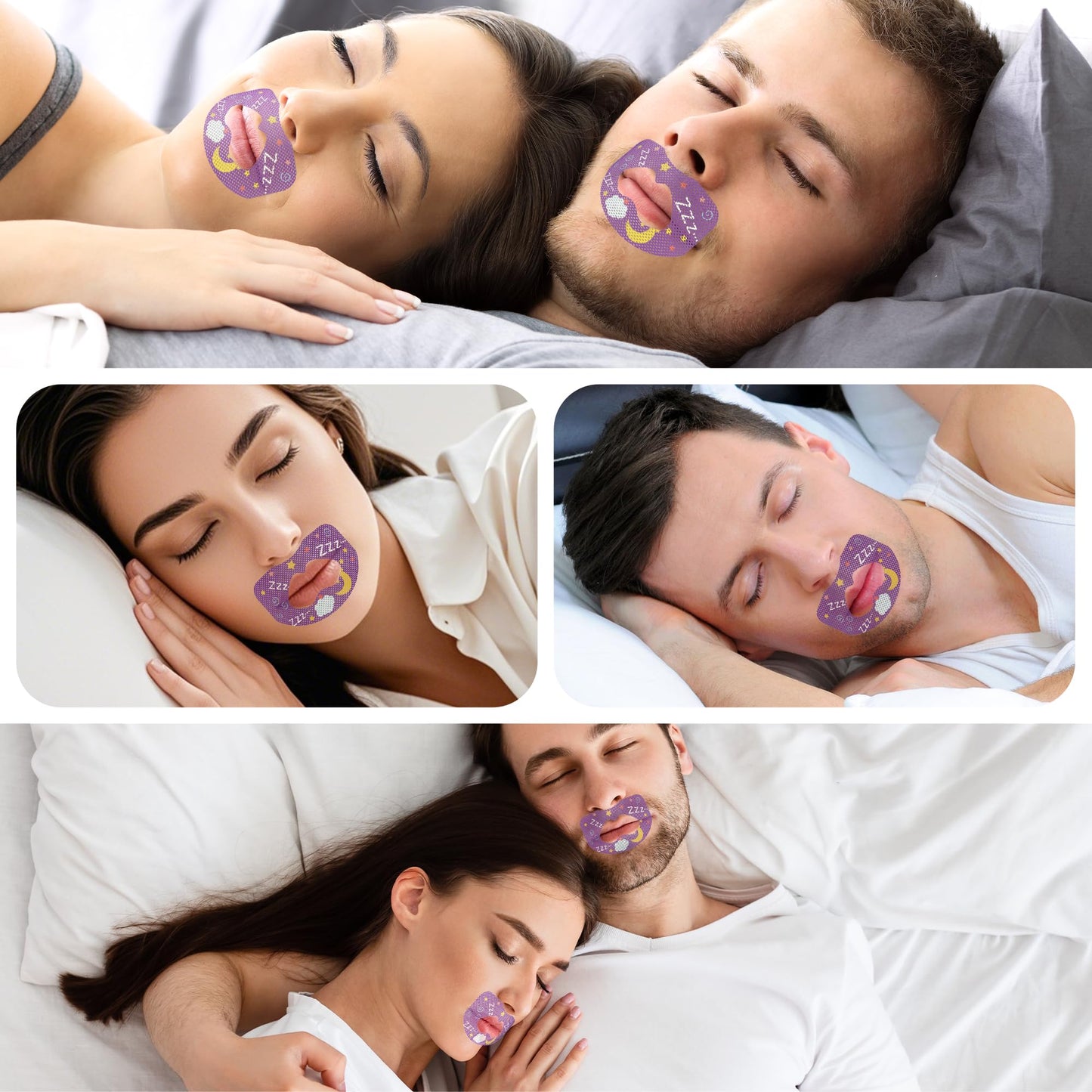 30pcs Mouth Breathing Correction Patch, Children's Closed Mouth Patch, Adult Anti-snoring, Closed Mouth Patch, Improve Mouth Breathing Facial Problems (Large（16 years and over）)