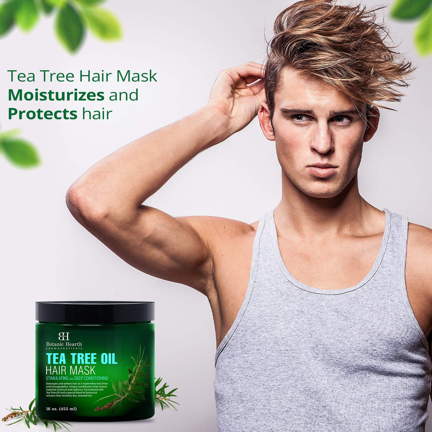 Botanic Hearth Tea Tree Hair Mask & Deep Conditioner, Moisturizes & Protects Hair & Scalp | With Soy Protein, Vitamin E, Collage