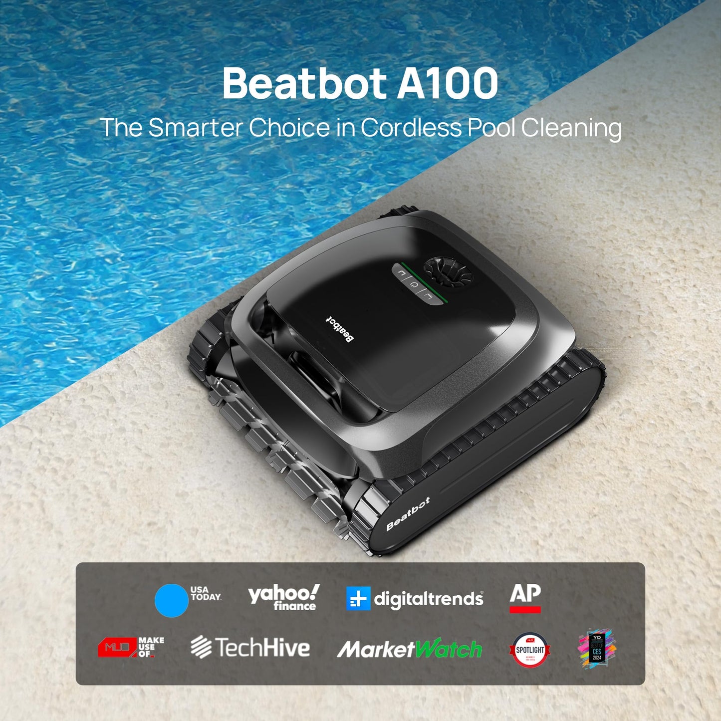 Beatbot A100 Cordless Robotic Swimming Pool Cleaning Vacuum, Wireless Charging, APP Controlled