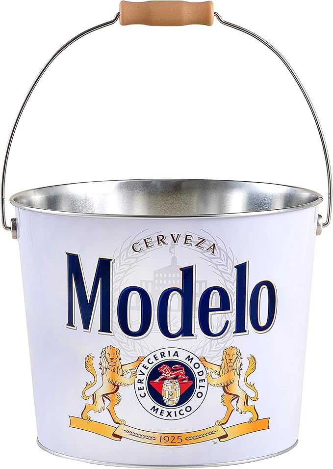 Modelo Beverage Bucket with Wire Handle Modelo (433317-12), White