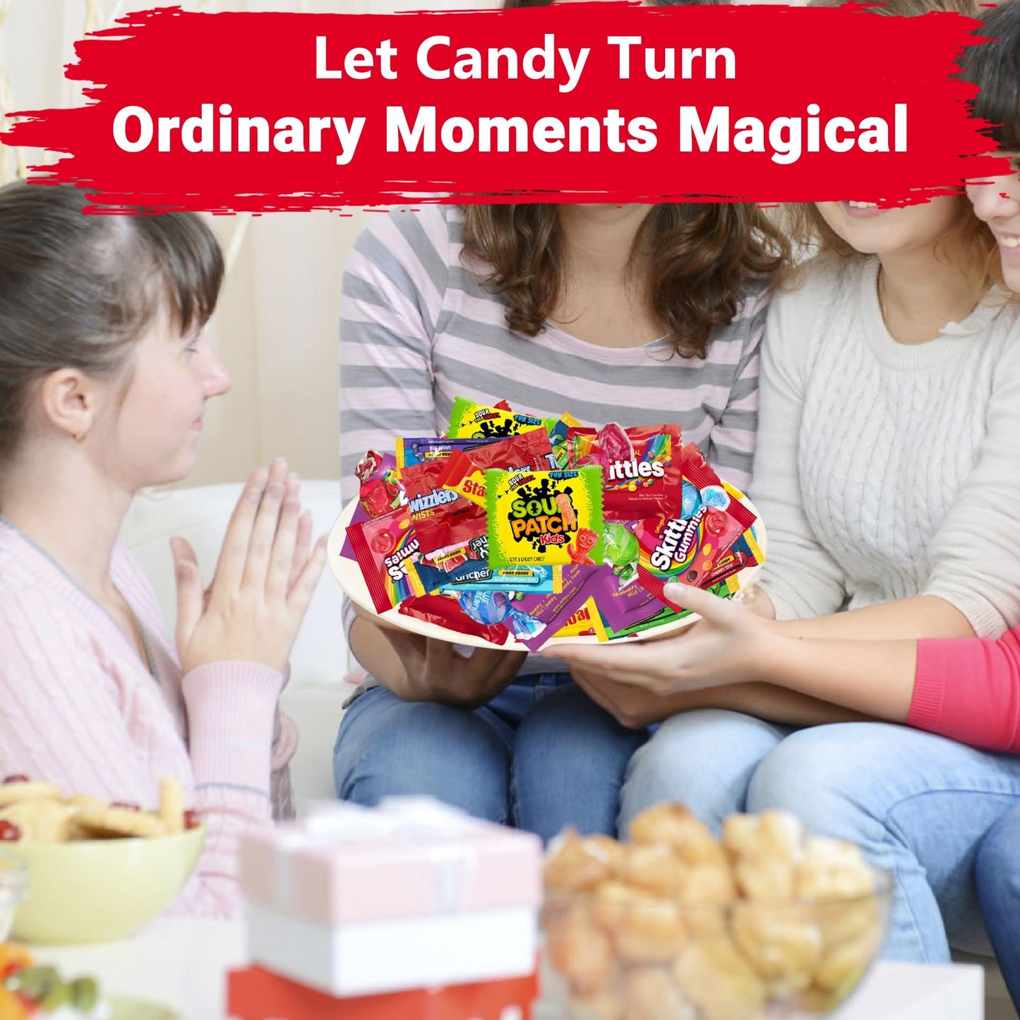 Bulk Candy Mix Variety Pack – 5lb Assortment of Individually Wrapped Chewy & Hard Sweets - Candy for Party Favors, Goodie Bags, Buffets, Office Snacks, Birthday Treats, and Gifting