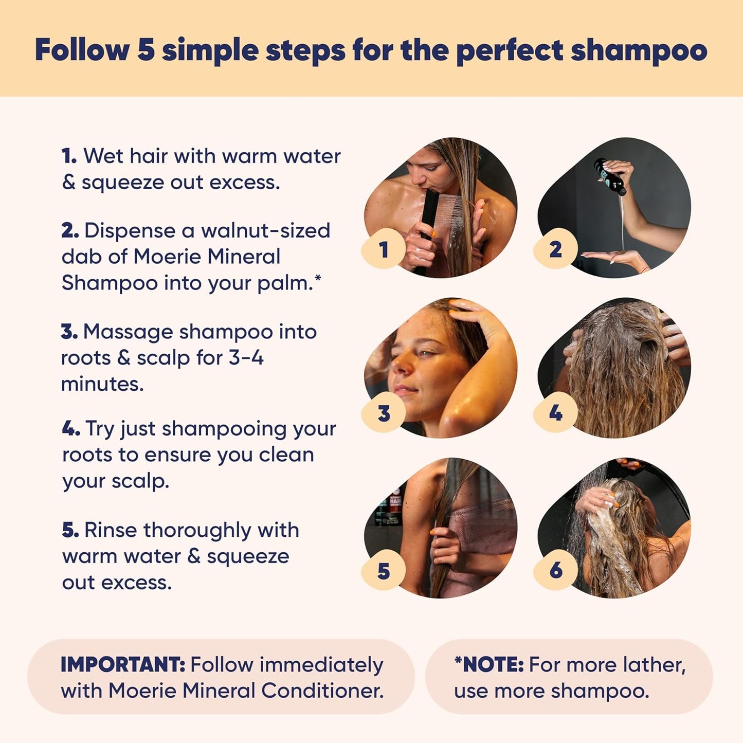 Moerie Volumizing Shampoo and Conditioner for Hair Loss - Thickening Products with Ingredients of Natural Origin - Over 100 Active Ingredients for Thick, Long, Luscious Hair, Double Set