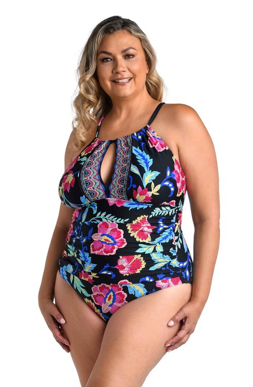 La Blanca High Neck One Piece Swimsuit