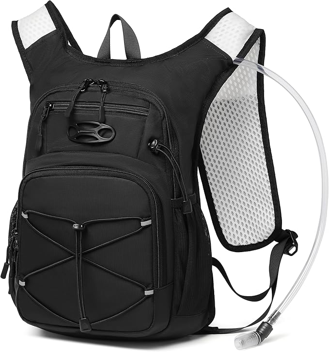 Wotony Lightweight Hydration Backpack with 2LOR 3LWater Bladder for Cycling Hiking Rave - Water Daypack for Men Women