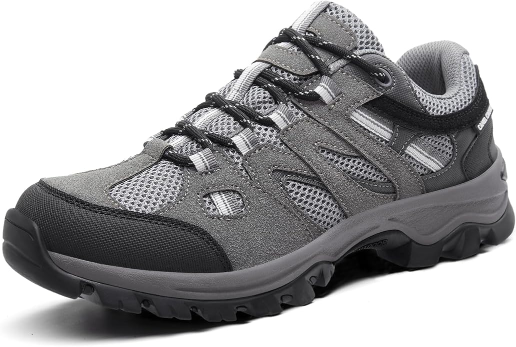 CAMELSPORTS Mens Hiking Shoes Walking Shoes for Men Outdoor Leather Mesh Lightweight Trail Sneakers