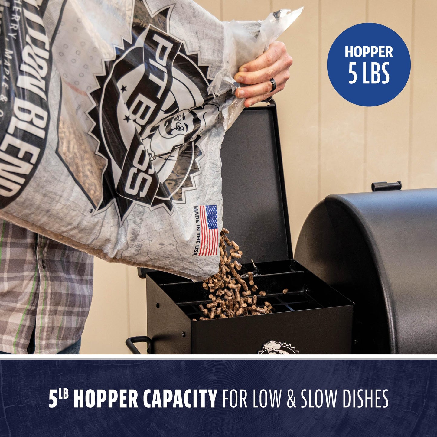 Pit Boss 500FB2 Pellet Grill, Matte Black - 11086