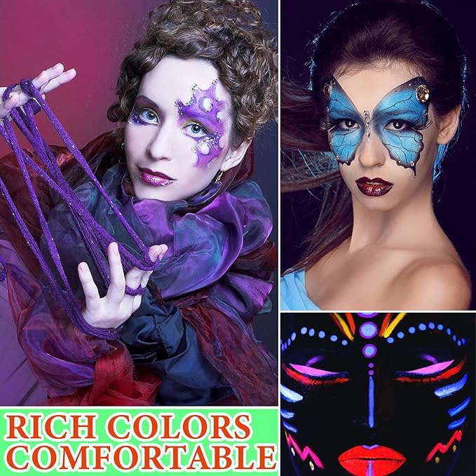 42 Colors Bruise Wheel for Special Effects,Halloween Face Body Paint SFX Makeup,Light Green Witch Zombie Gamora Face Body Paint Oil Based Cosplay Theatrical Halloween Makeup Kit