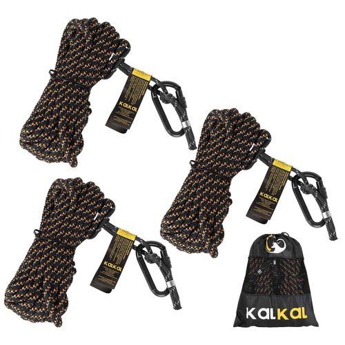 Kalkal Tree Stand Safety Rope, 30FT Reflective Lifeline Hunter Safety Harness for Tree-Stand Hunting
