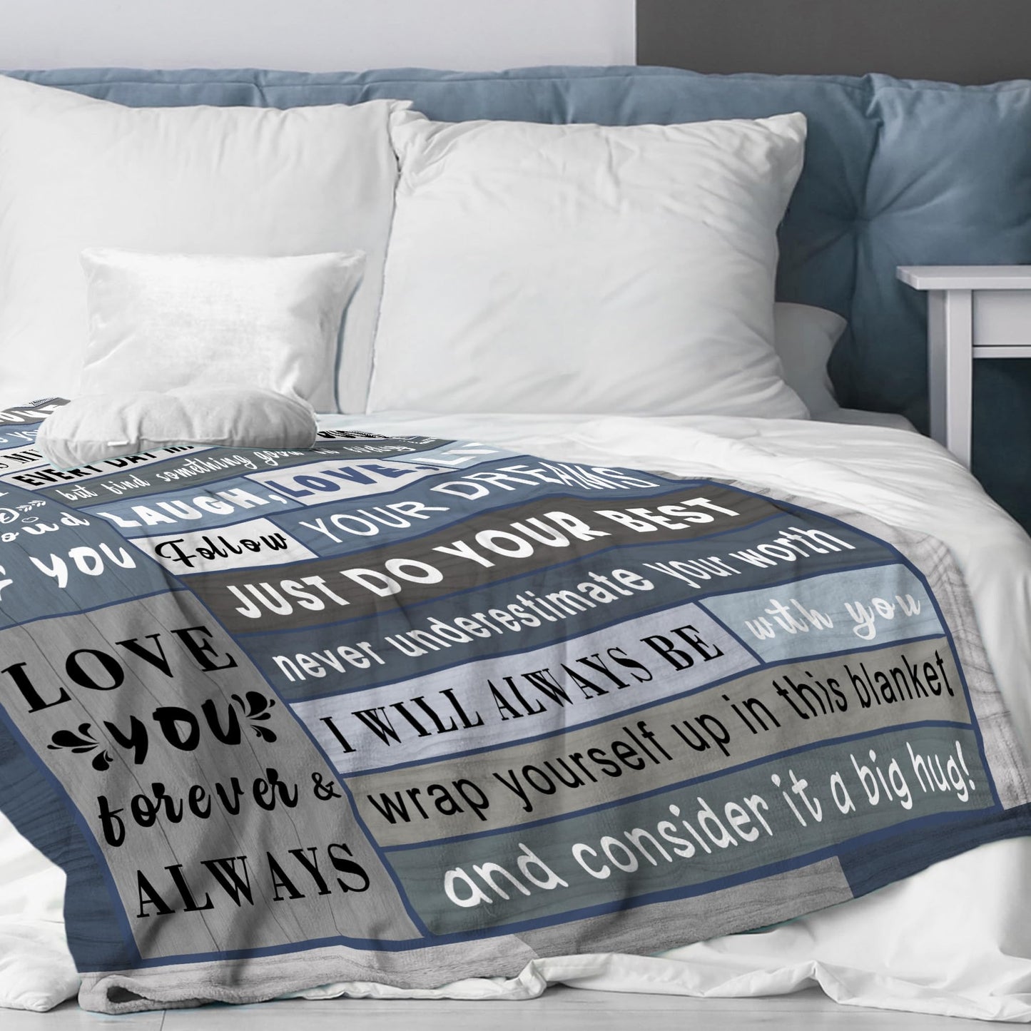 Spwasplo Gifts for Son Fathers Day Blanket from Mom Dad - Son Christmas Birthday Gift Adult - Ultra Soft Plush Throw Present Ideas for Bedding Sofa - 60"x50"
