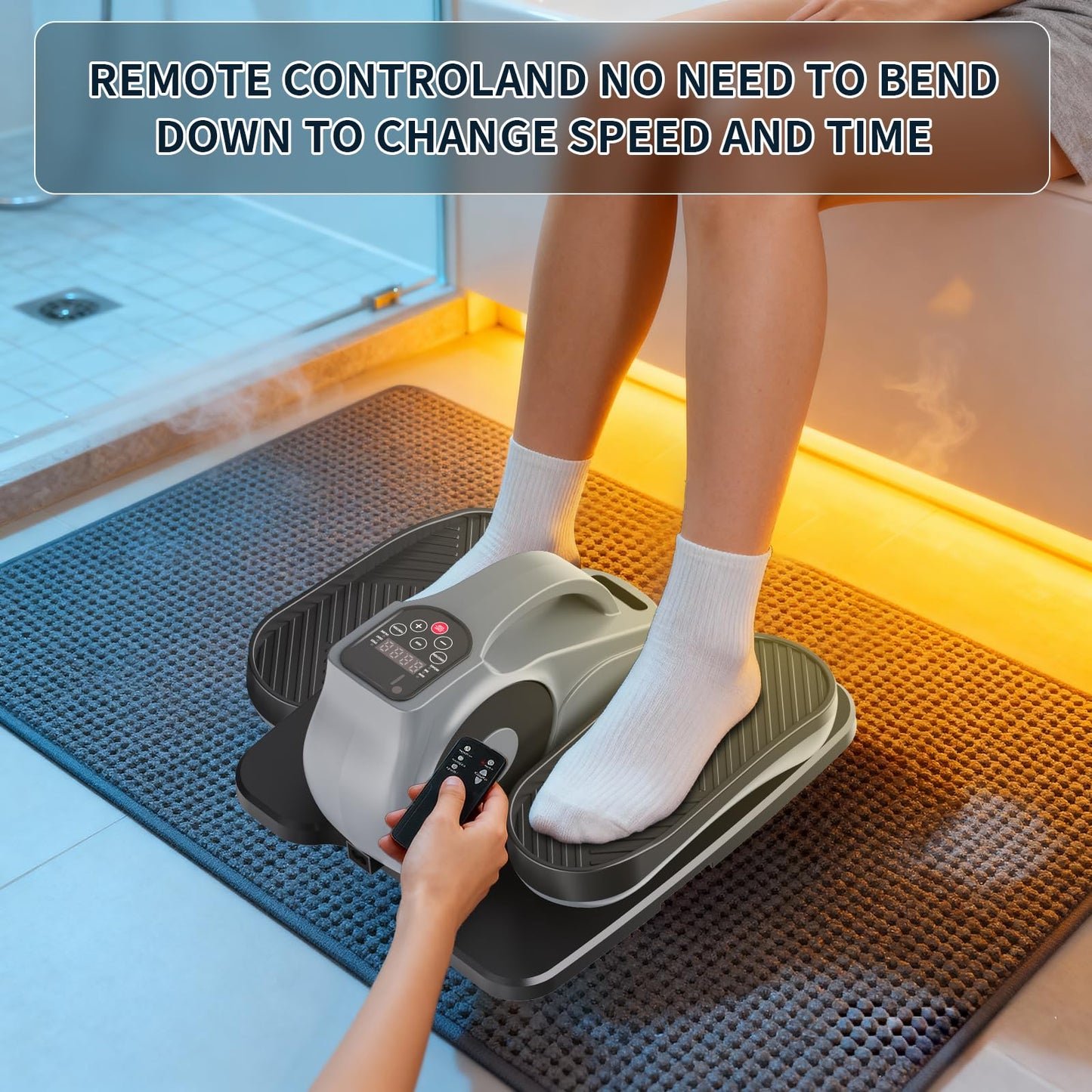 Under Desk Elliptical Machine, Electric Elliptical for Seniors with 12 Adjustable, Portable Quiet Elliptical Machine, Seated Pedal Exerciser Equipment for Home