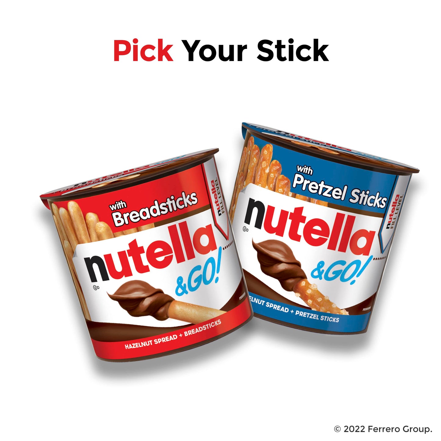 Nutella & GO! Bulk 24 Pack, Hazelnut and Cocoa Spread with Breadsticks, Stocking Stuffers, Snack Cups, 1.8 oz Each
