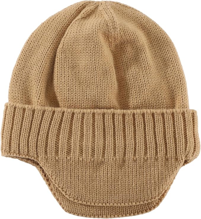 Home Prefer Mens Winter Hat Knit Earflap Hat Stocking Caps with Ears Beanie Hat