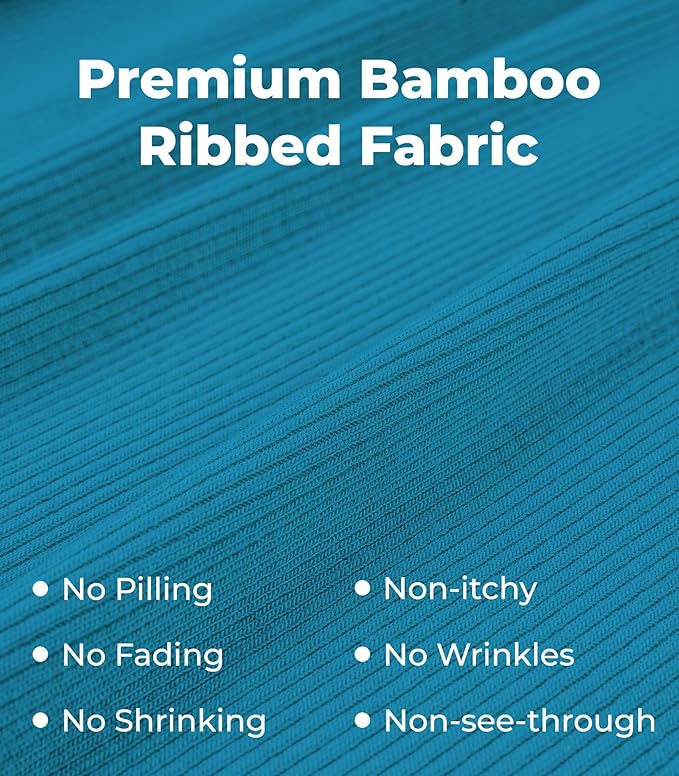 NACHILA Pajamas for Women-Viscose from Bamboo, Ribbed Racerback Tank Top Sexy Split Shorts Pajama Sets Cooling Sleep Cami Pjs