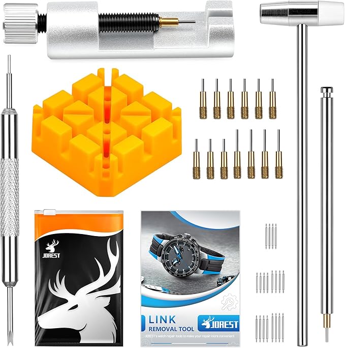 JOREST Watch Link Removal Tool, Watch Band Tool Kit, Repair Kit for Watch Bracelet Adjustment and Replacement and Resizin...