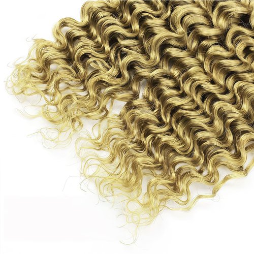 LUMWAV Deep Wave Bundles 24 26 28 Inch 12A Soft And Thick T1B/27 100% Unprocessed Brazilian Remy Curly Human Hair Bundles for Black Women