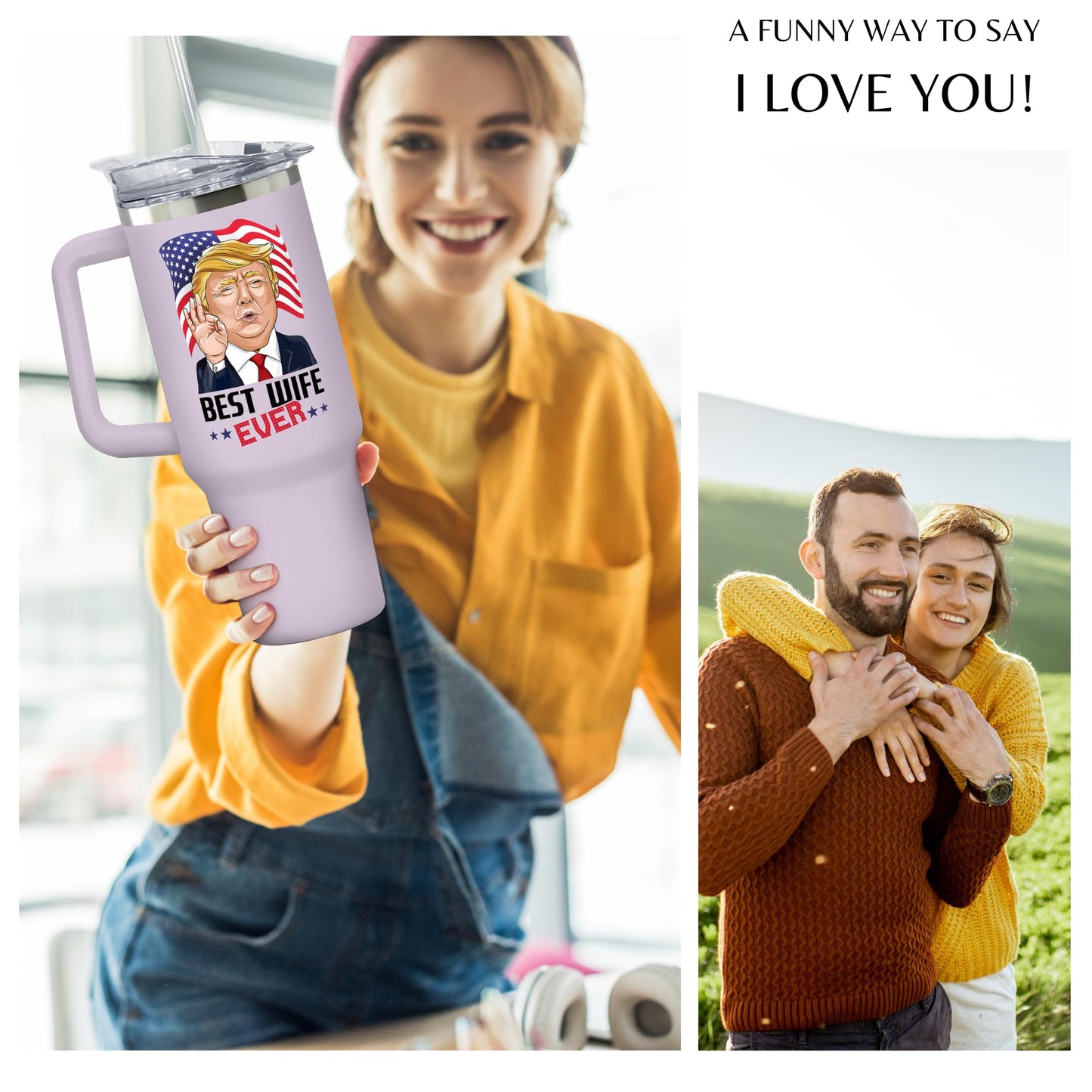 Mocosweeties Gifts for Wife from Husband - Wedding Anniversary for Women, Birthday, Mothers Day, Christmas Wife Gifts for Her - Romantic Love Gift for Her - 40 Oz Purple Stainless Steel Tumbler