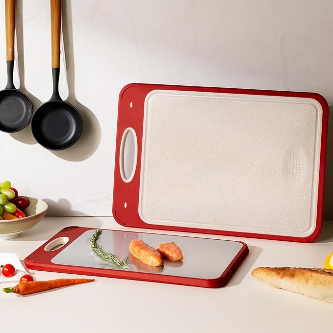 2 in 1 Stainless Steel Cutting Board with Handle 2 Packs Grandma Christmas Xmas Birthday Mother Gifts Ideas Grandmother Gigi Granny Nana Glamma Mawmaw Yaya Abuela Abuelita Mamaw Mimi Nonna Oma Meme