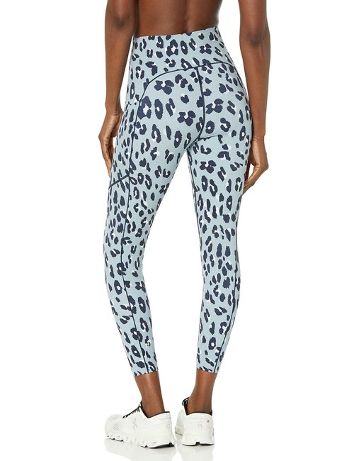 Sweaty Betty Women's Power High Waist 7/8 Ultra Sculpt Workout Legging, Blue Cheetah Print, X-Small