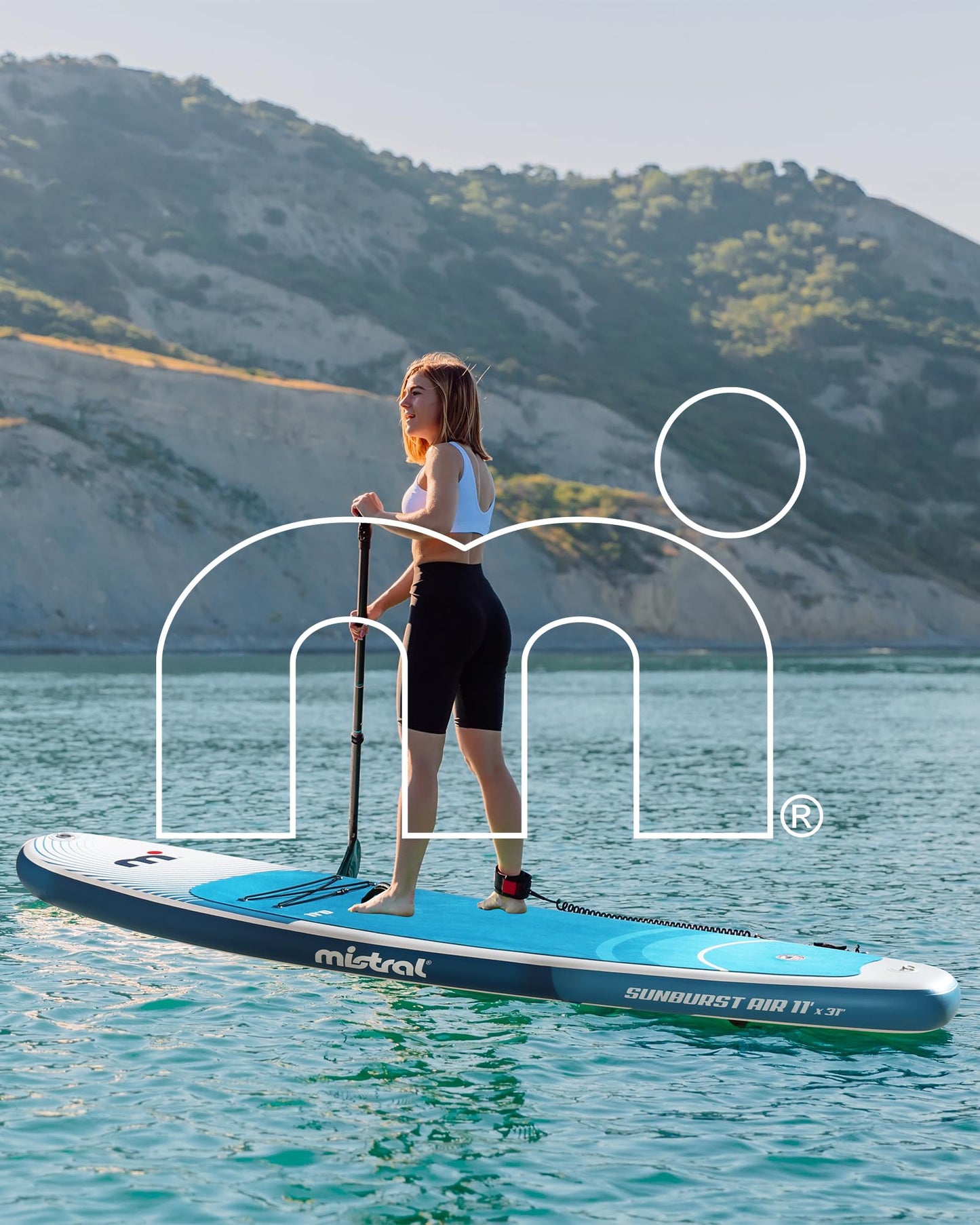 Mistral Stand Up Paddle Board, 11'x31''x6'' Inflatable SUP Yoga & Pilates Kayaking Boards, Stable and Lightweight Paddleboard for All Skill Levels, with SUP Accessories for Adults & Youth