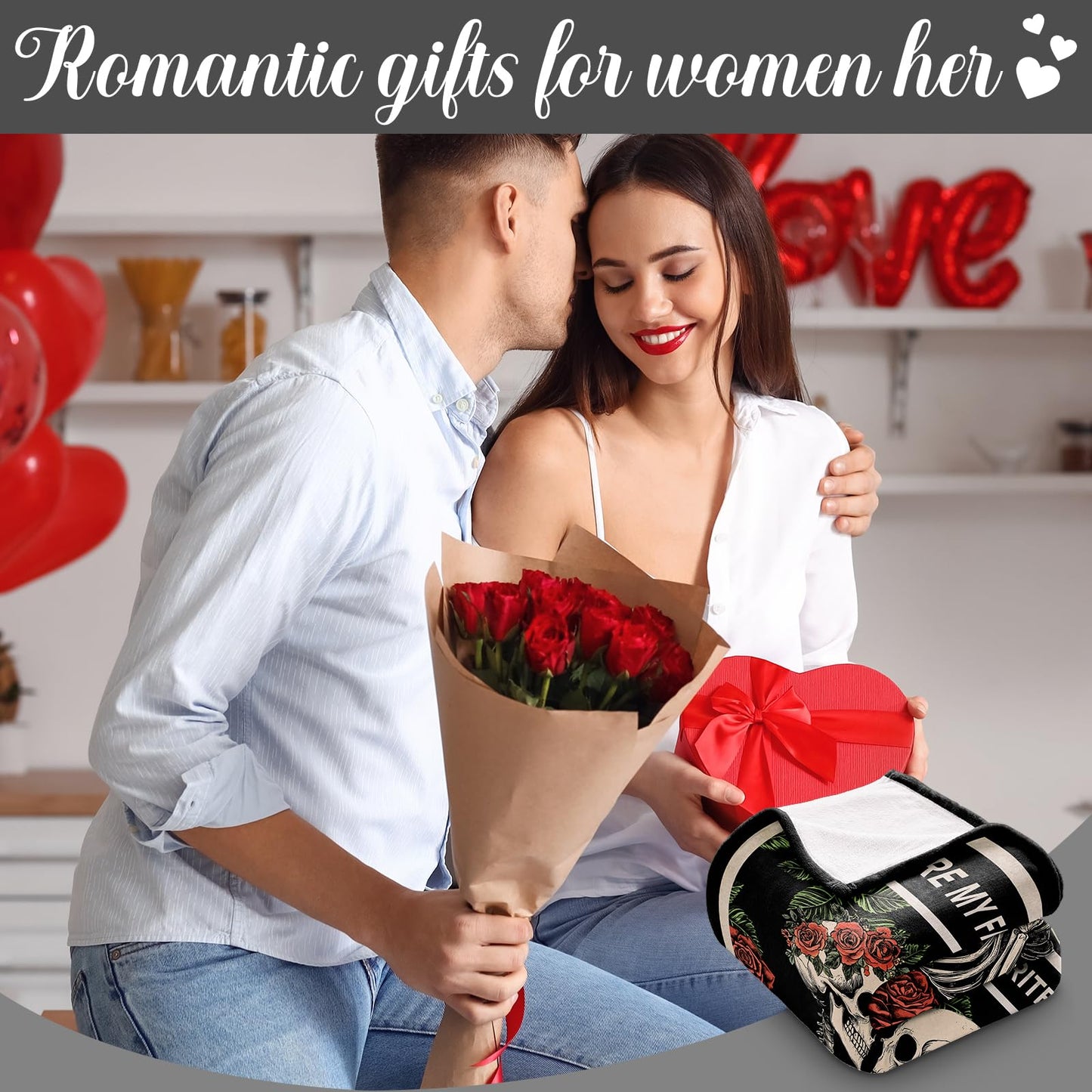 Gifts for Women Men, Anniversary Birthday Gifts for Her Him, I Love You Blanket 60x50in, Wedding Gifts for Couple Wife Husband, Best Christmas Valentines Mothers Day Presents for Girlfriend Boyfriend