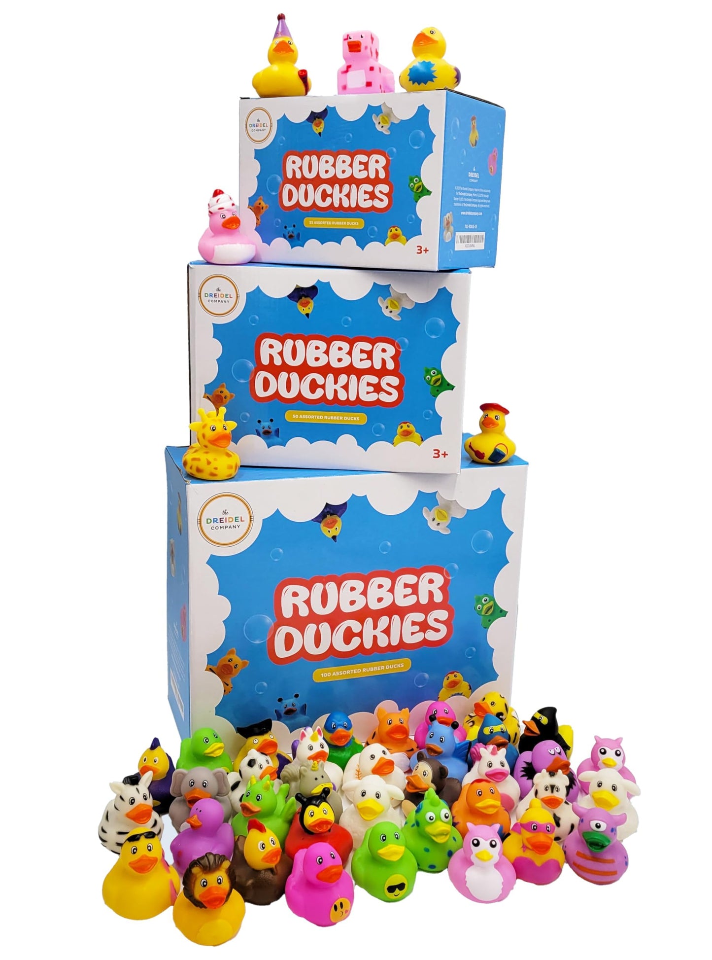 Assortment Rubber Duck Toy Duckies for Kids, Bath Birthday Gifts Baby Showers Classroom Incentives, Summer Beach and Pool Activity, 2" (200-Pack)