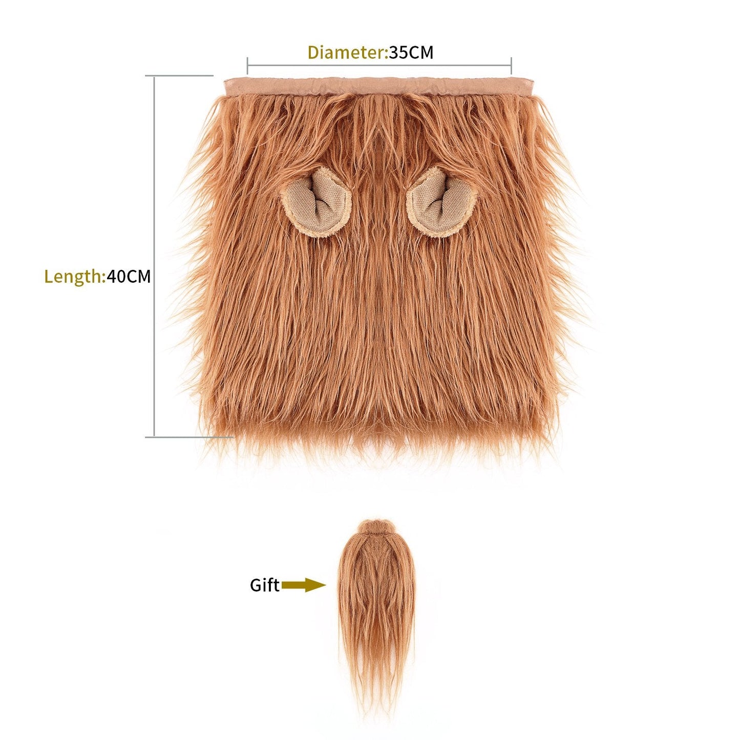 TOMSENN® Realistic & Funny Lion Mane for Dog Complementary Lion Mane for Dog Costumes for Medium to Large Sized Dogs Costumes for Animals