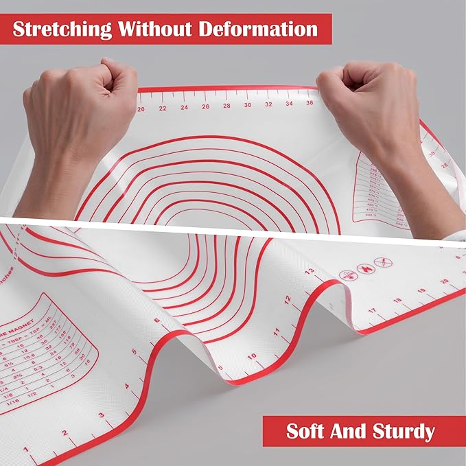BlueBark 1 PCS - 28"L x 20"W Non-stick Silicone Baking Mat for Pastry & Dough, Sourdough Bread Making Tools, Kitchen Counter, Cooking Enthusiasts