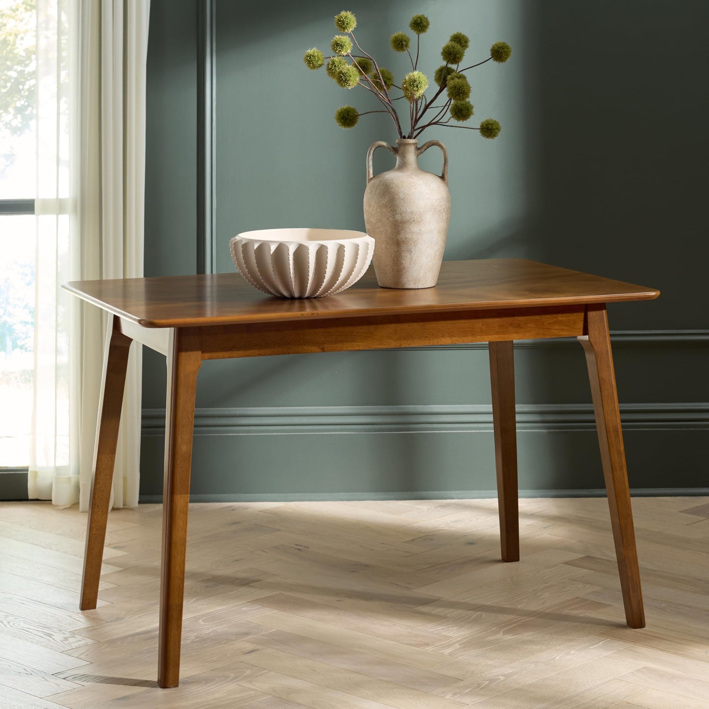 SAFAVIEH Home Collection - Forus Walnut Brown Rectangular Dining Table, Classic Wood Design, Seats up to 4 (DTB1409A)