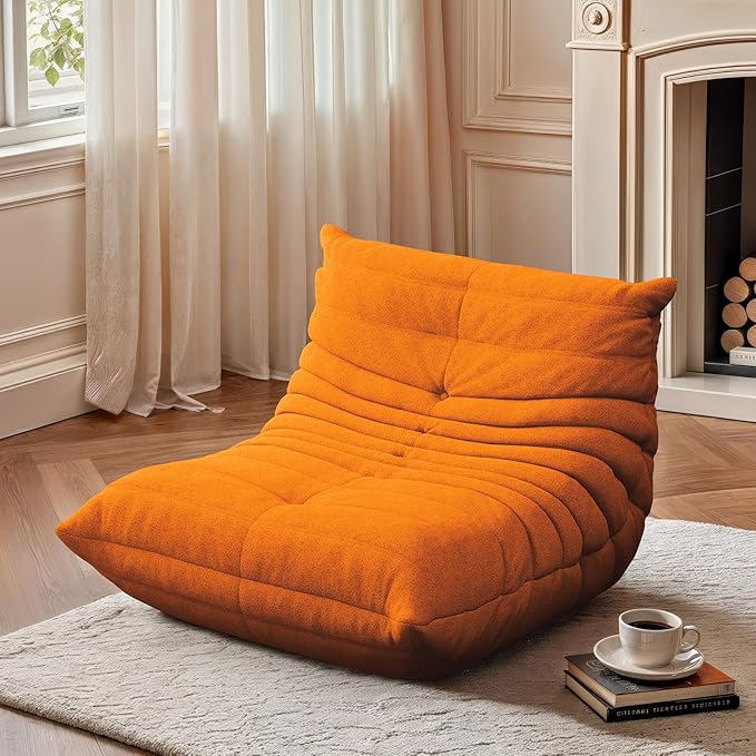 Bean Bag Chair for Adults, Fireside Togo Chair, BeanBag Chairs for Teens with High-Resilience Memory Foam, Non-Slip Base Compression Floor Lounge Sofa for Living Room, Bedroom