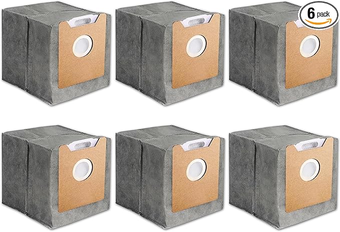 6 Pack Replacement Dust Bags Compatible With Eufy RoboVac G35+, G40+, G40 Hybrid+ Auto-Empty Station Disposal Vacuum Bags Accessory Part