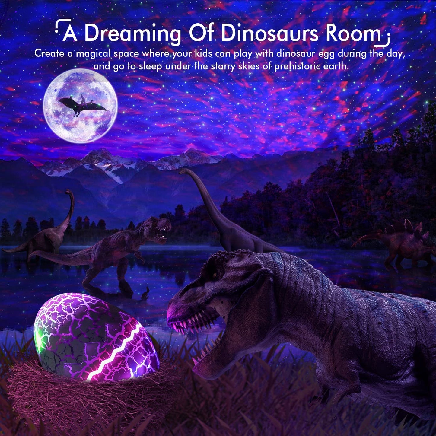 Rossetta Star Projector, Galaxy Projector LED Lights for Bedroom, App Control Projector with Bluetooth Speaker and White Noise, Night Light for Kids Adults, Christmas, Party, Ceiling, Room Decor