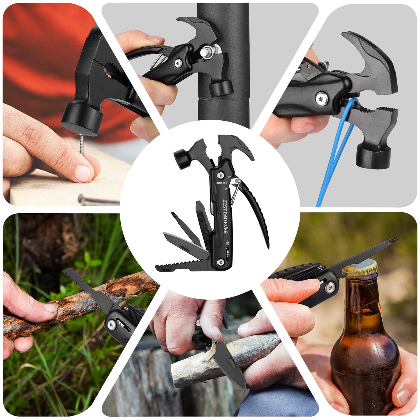 KINBATA Birthday Gifts For Dad-Fathers Best Day Gift for Dad Ever Gifts for Men from Daughter Son Wife Personalized Present for Him PaPa Multitool