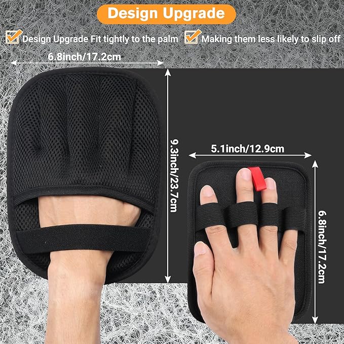 3PCS Pet Hair Removal Glove for Dogs & Cats, Upgraded Five-Finger The Magic Brush Pets Hair Gloves Reusable Electrostatic Fur Remover for Couch, Clothing, Carpet, Furniture, Car Seats