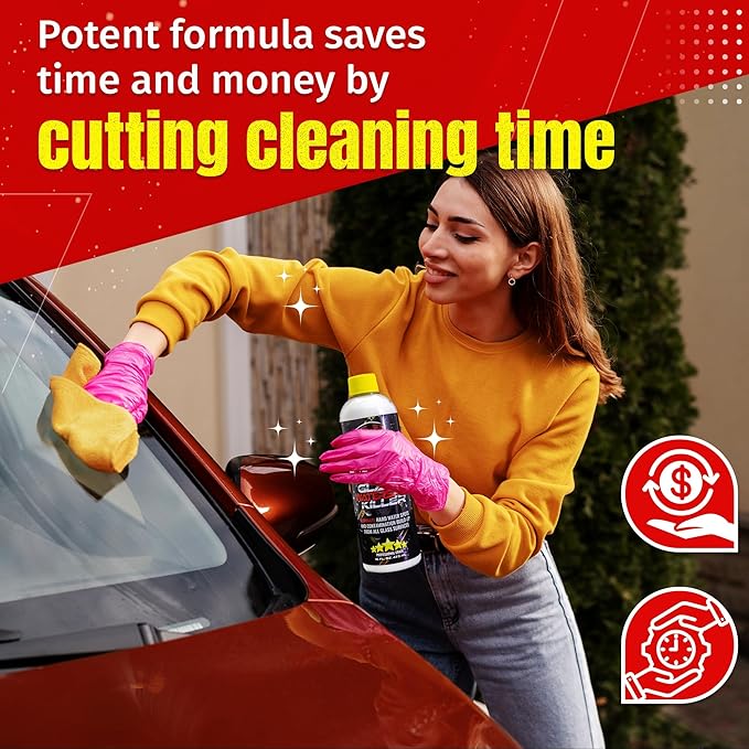 Sud Factory Spotless X2 Upgraded Glass Hard Water Spot Remover for Cars, Shower Doors, Windows, Homes & Boats - 16oz