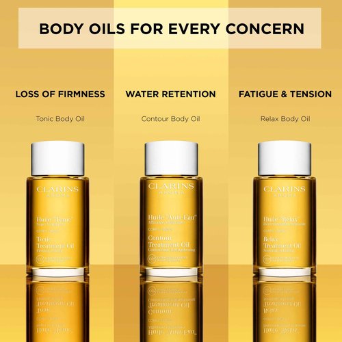 CLARINS Relax Body Treatment Oil | Relaxes, Moisturizes and Soothes Aching Muscles | Relieves Stress and Fatigue | Nourished & Comfortable Skin After The First Use* | Natural 100% Plant Extracts