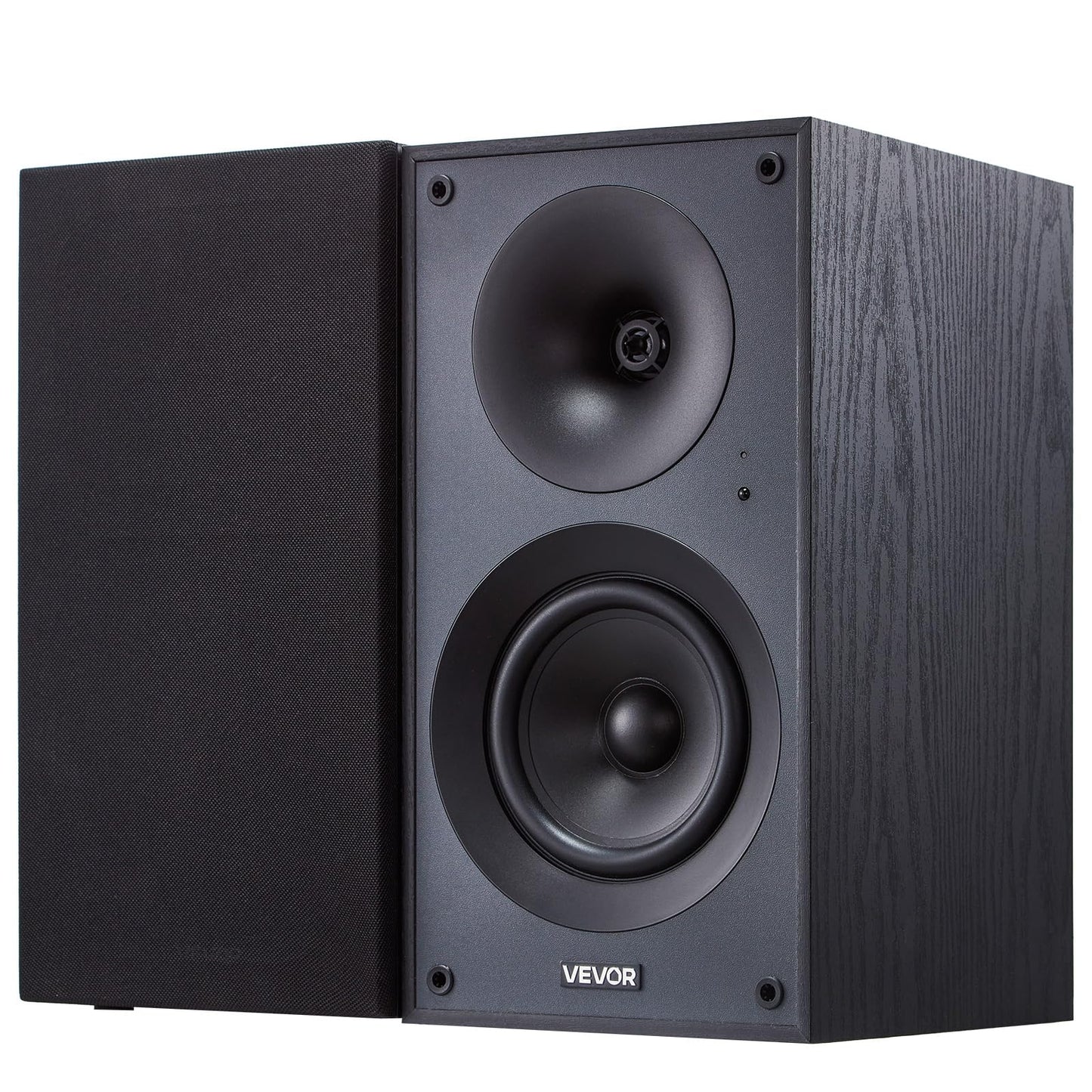 Vevor Powered Bookshelf Speakers, 25W X 2, Active Studio Monitor Speaker With 5.25 Inch Woofer, Bluetooth/Rca/Coaxial/Optical/Us