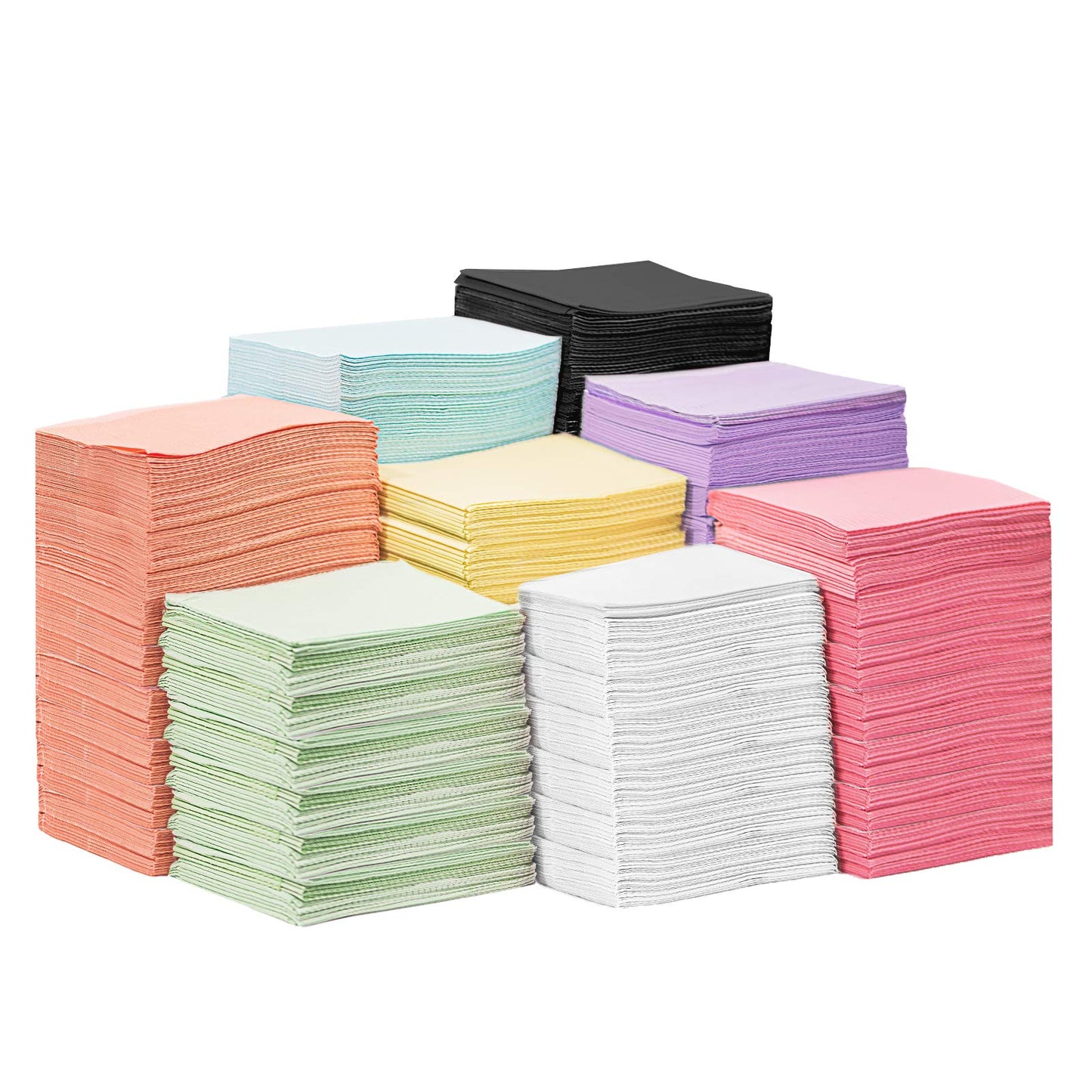 JMU 125 Pack Dental Bibs, Pink Dental Bibs Disposable 3-Ply, 13" x 18" Patient Bibs Medical Tray Covers