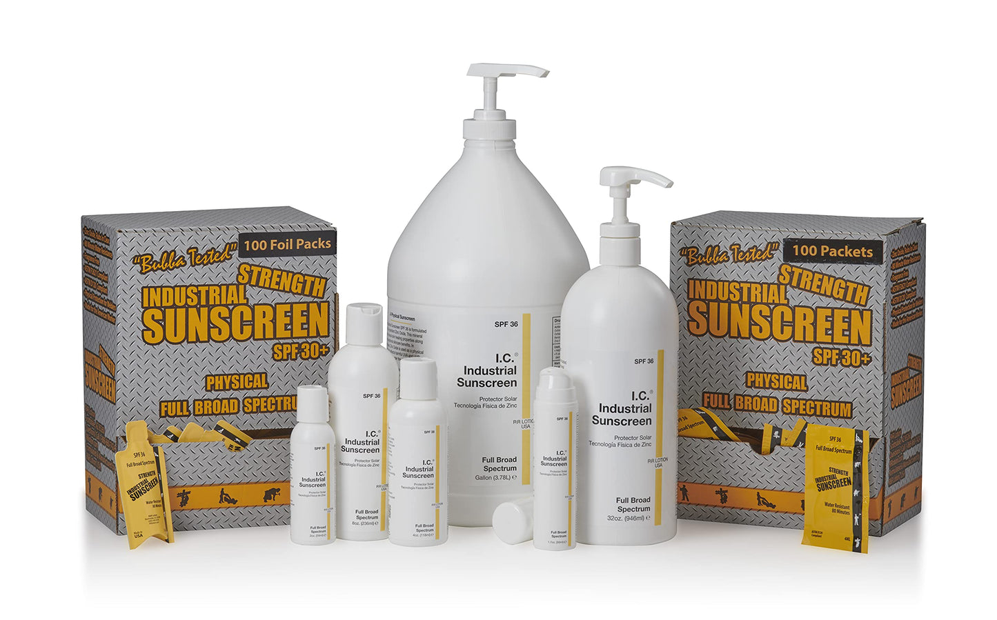 R&R Lotion ICSSF-100-30+FF Industrial Sunscreen Foil Box 100, 2.5 Length, 3.5 Height