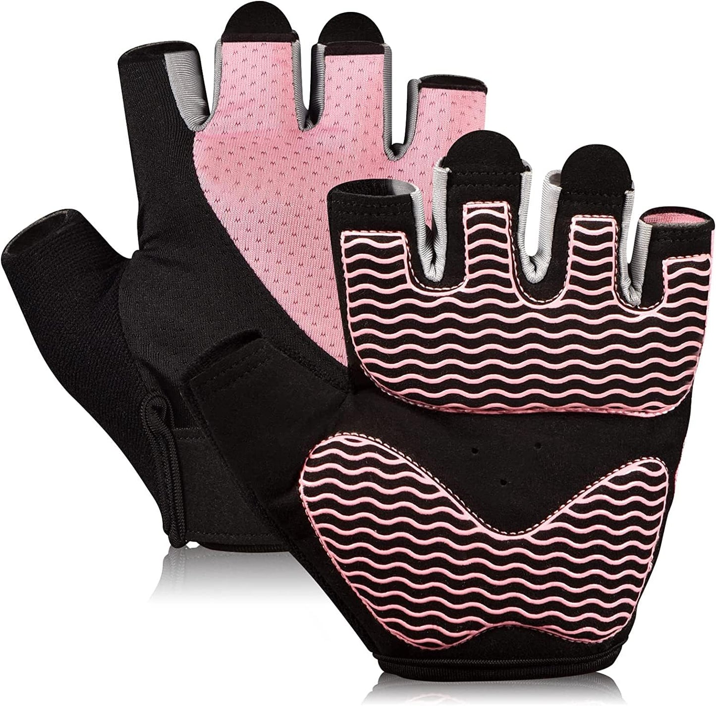 Sunnex Gym Gloves - Fingerless, Breathable Workout Gloves for Weightlifting, Sports Training
