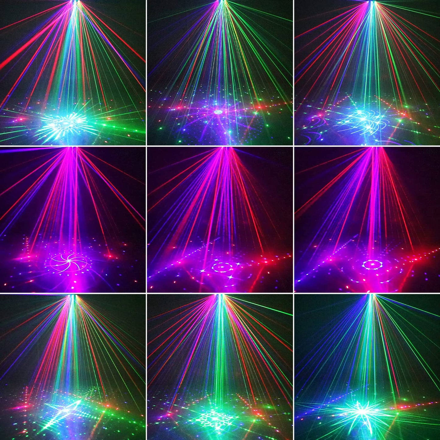 Wuzstar 27-Eye Party Dj Light With Remote, Led Strobe Effects, Dmx Control & Sound Activity - Disco Stage Lighting For Clubs, We