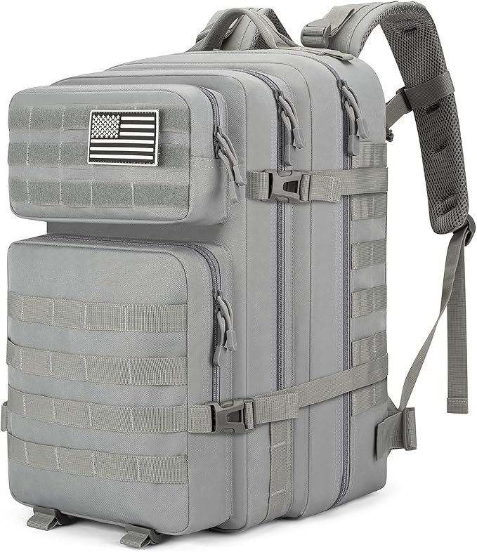 Jornova Tactical Backpack 45L Army Military Rucksack, Water Resistant MOLLE Pack, Large 3 Day Bug Out Bag for Men & Women,...