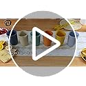 BUSOKIP Wheat Straw Cups 16 OZ, Plastic Drinking Glasses, Drinking Cup, Unbreakable Kitchen Cups Sets of 6, Microwave & Di...