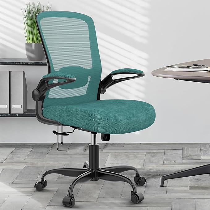 Mimoglad Office Chair, Ergonomic Desk Chair with Adjustable Lumbar Support, High Back Mesh Computer Chair with Flip-up Armrests-BIFMA Passed Task Chairs, Executive Chair for Home Office